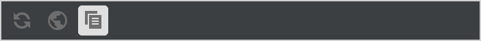 Captura de pantalla de la ventana de herramientas de GitHub Codespaces Se resalta un icono de documento, que permite ver un registro de creación de espacio de código.