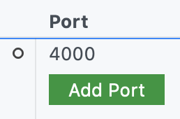 Screenshot of the "Add port" button.