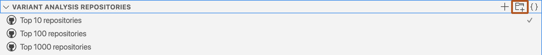 [バリアント分析結果] ビューのスクリーンショット。 [add-list] アイコンが濃いオレンジ色で強調表示されています。