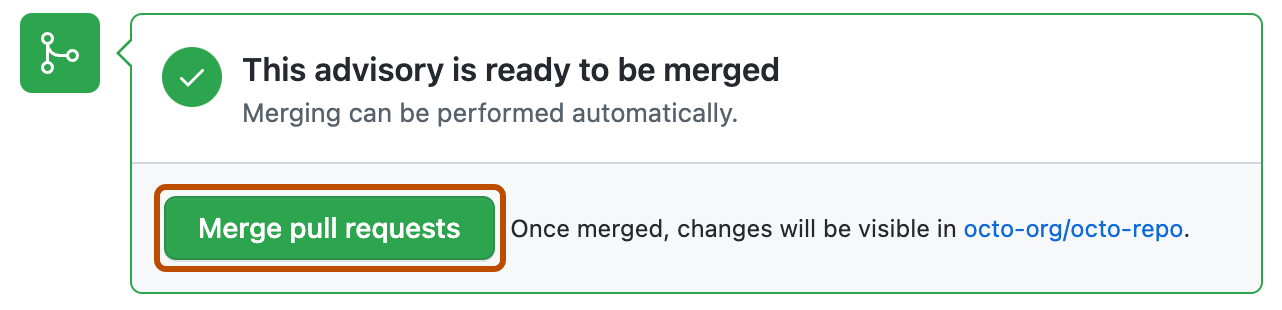 Merge pull requests button