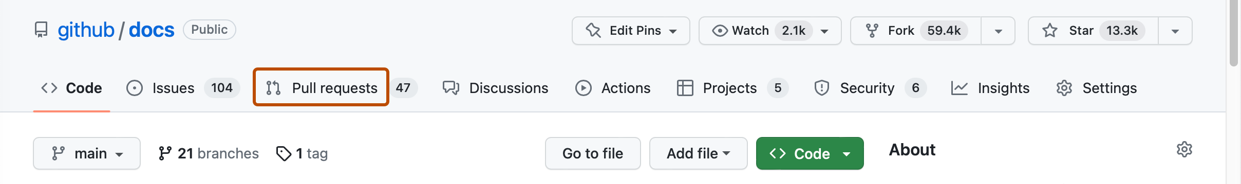 Issues and pull requests tab selection