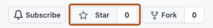 Gist 栏的屏幕截图，其中“星标”选项以深橙色边框突出显示。