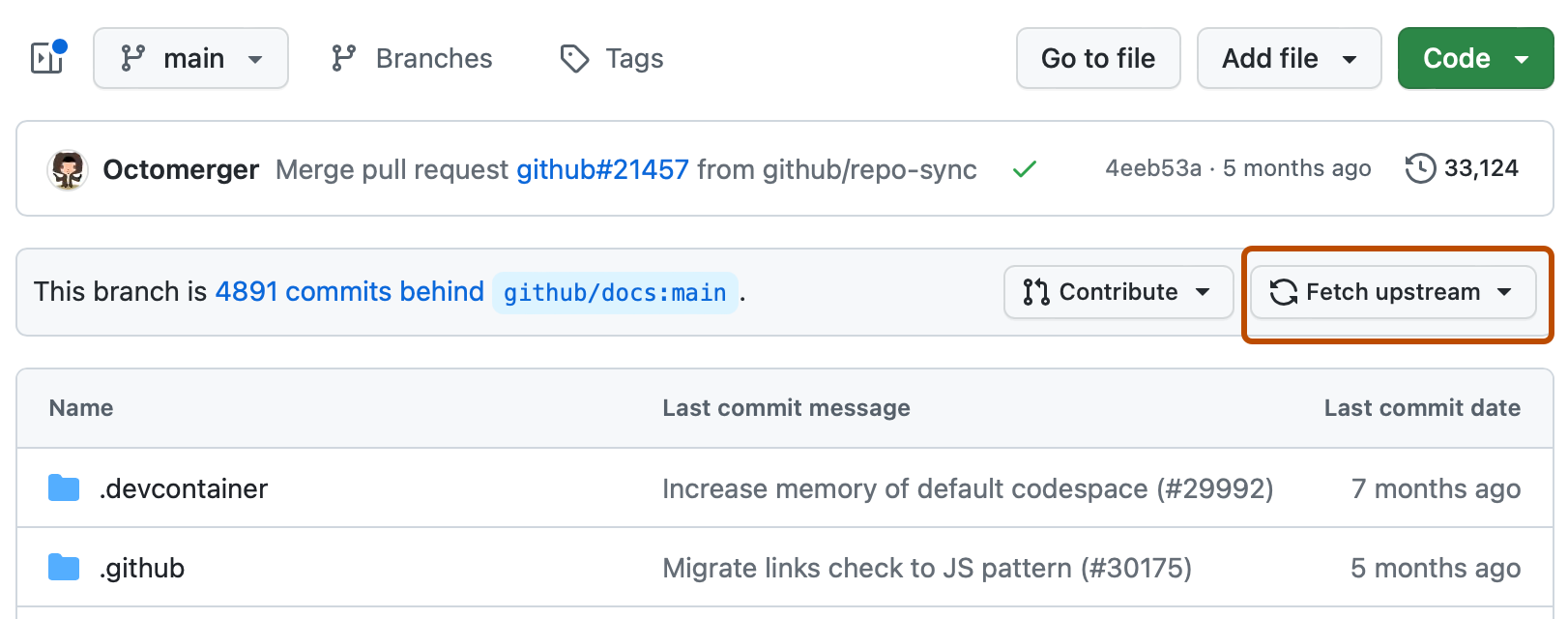 github desktop fork upstream changes